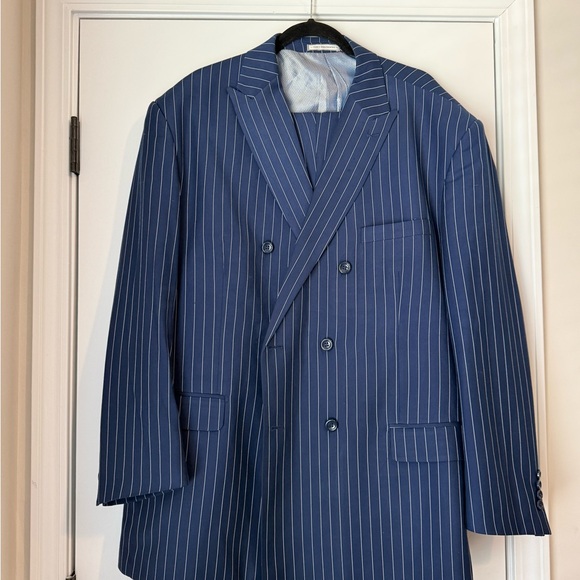 Men's Blue Pinstripe Blazer